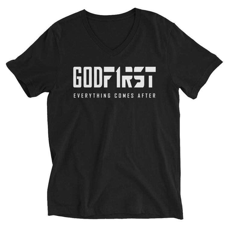 God First Unisex Short Sleeve V-Neck T-Shirt